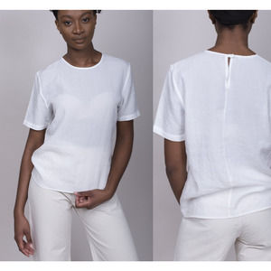 Jesse Kamm Women's steinem T-Shirt in Bone White Size Small